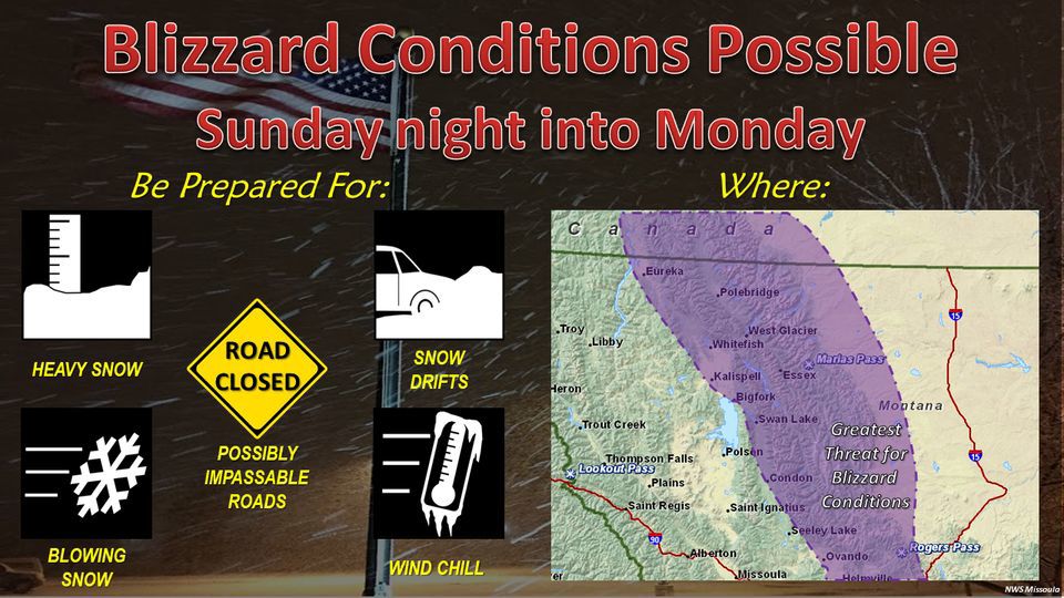 NWS blizzard conditions possible